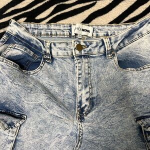 Fashion Nova High Rise Acid Wash Jeans
